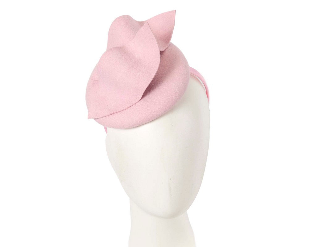 Pink felt fascinator by Max Alexander